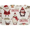 Kids Christmas Bath Mat, Deer Cute Animal Bath Rugs for Children Boys