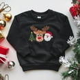 thumbnail image 1 of Kids Christmas Embroidered Sweatshirts, Santa Claus Reindeer Tree Sweatshirts, Holiday Sweatshirts for Toddlers, Custom Christmas Sweatshirt, 1 of 5