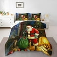 Kids Christmas King Comforter Set Santa Claus Bedding Christmas