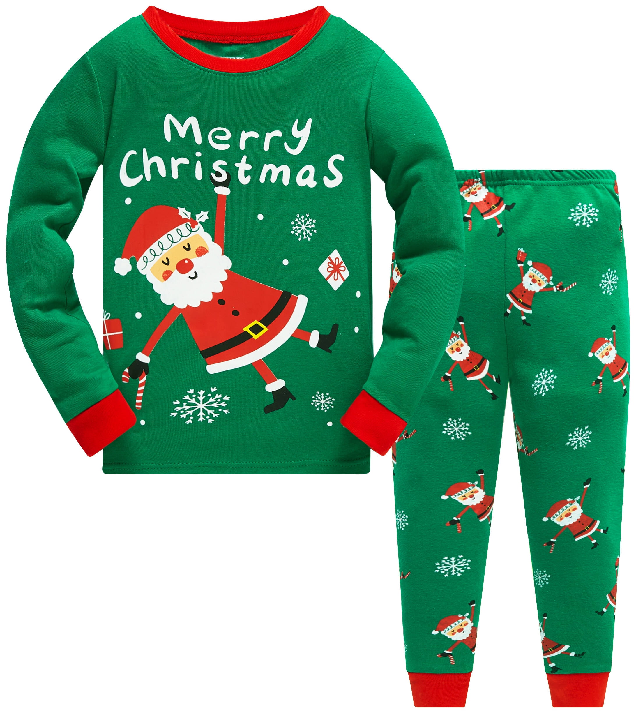 Kids Christmas Pajamas 100 Cotton Long Sleeve Toddler Snowman Xmas Pjs
