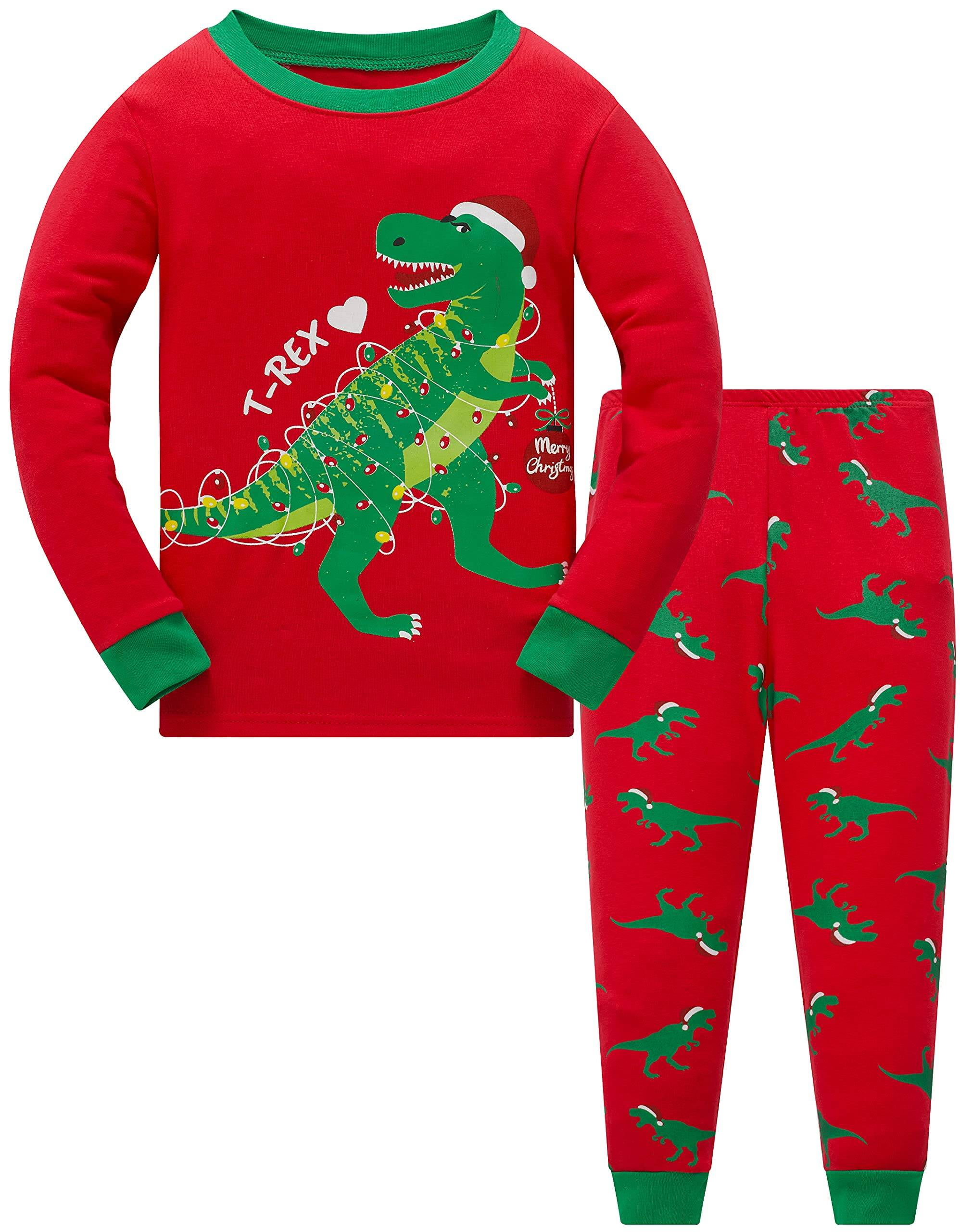 Kids Christmas Pajamas 100 Cotton Long Sleeve Toddler Snowman Xmas Pjs