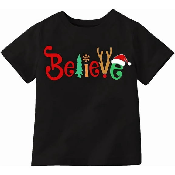 Kids Christmas Party T-Shirt – Funny Santa Dance Graphic Tee for Boys
