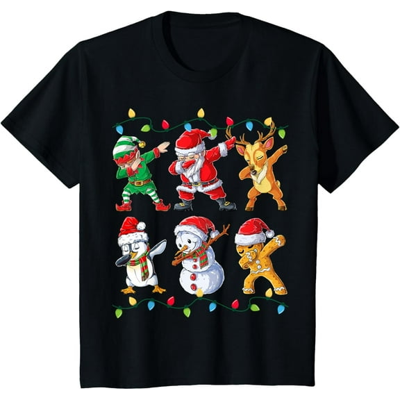 Kids Christmas Party T-Shirt – Funny Santa Dance Graphic Tee for Boys
