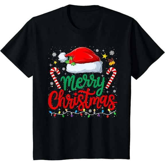 Kids Christmas Short Sleeve Tee for Boys and Girls | Fun Holiday Graphic Shirt