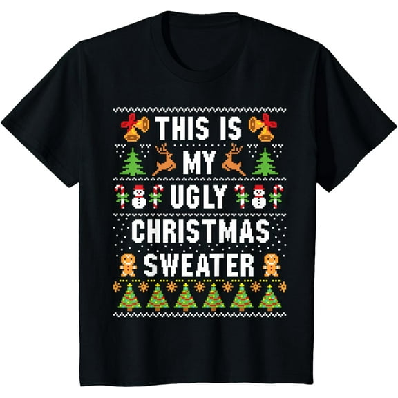 Kids Christmas Short Sleeve Tee for Boys and Girls | Fun Holiday Graphic Shirt