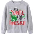 thumbnail image 1 of Kids Christmas Sweatshirt Boys Girls Dinosaur Shirt Xmas Cotton Long Sleeve Tops for 11T, 1 of 7