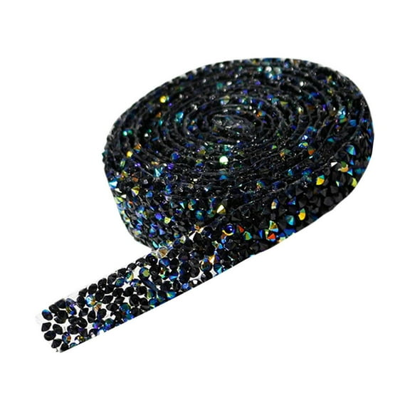 Kids Christmas Wrapping Paper Self-Adhesive Crystal Crafts Ribbon Wedding Cake Birthday Crafts Decorations Gift Wrapping Paper Clearance! 1 Roll of Crystal Ribbon