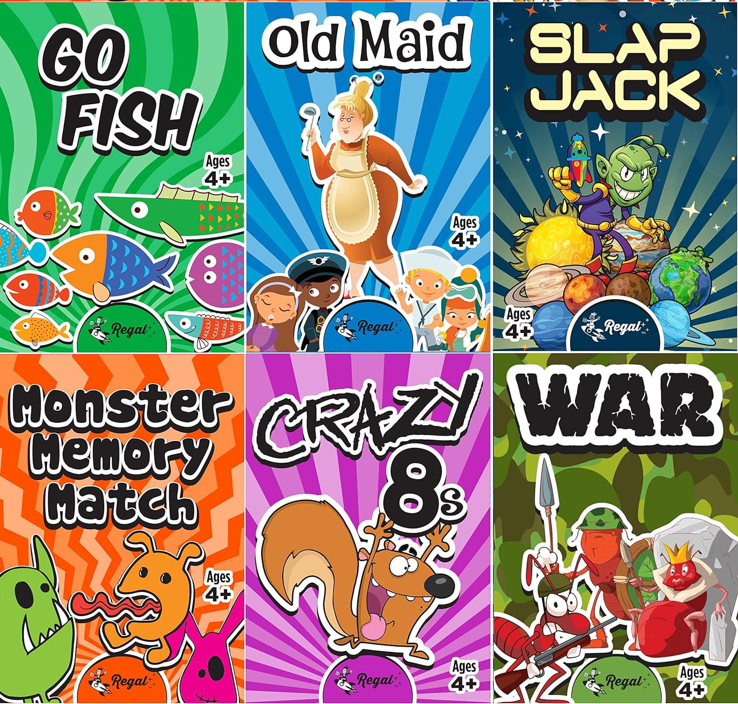 Regal Games Classic Card Games Set for Kids, Fun & Educational, Ideal for Family Game Nights