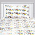 thumbnail image 1 of Kids Classic Printed Microfiber Sheet Sets, Ultra Soft Fitted Sheets with Straps - Transportation, Twin Size, 1 of 5