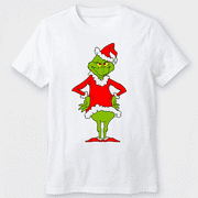 WALL-E MART Kids Classic Sly Grinch Dressed for Christmas Graphic T-Shirt Size 8