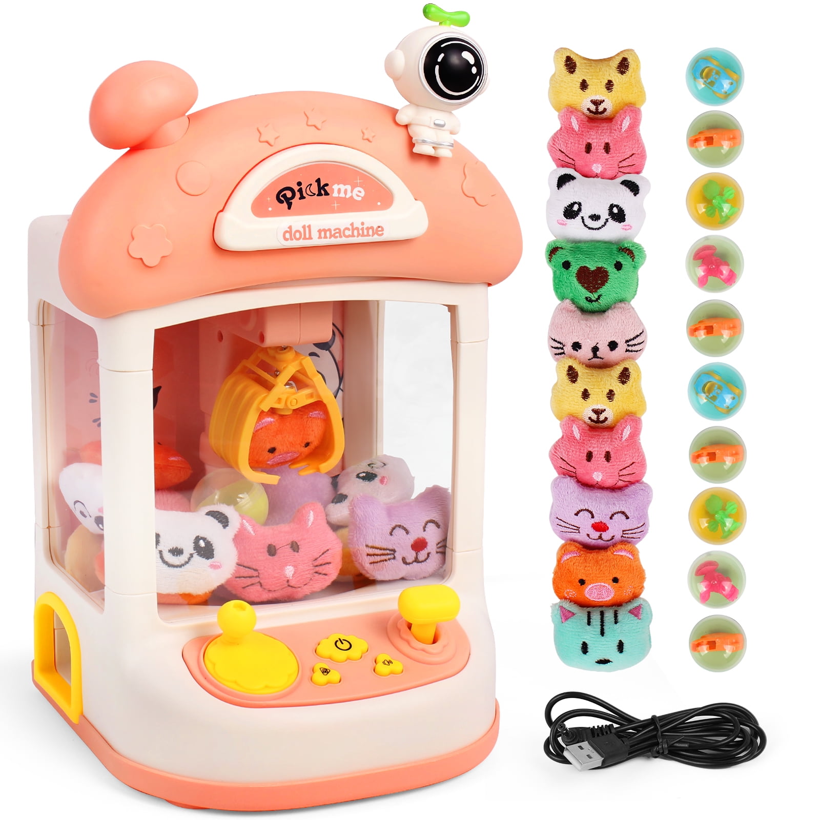 Kids Claw Machine, Mini Vending Machine Girls Toys, Candy Grabber Prize
