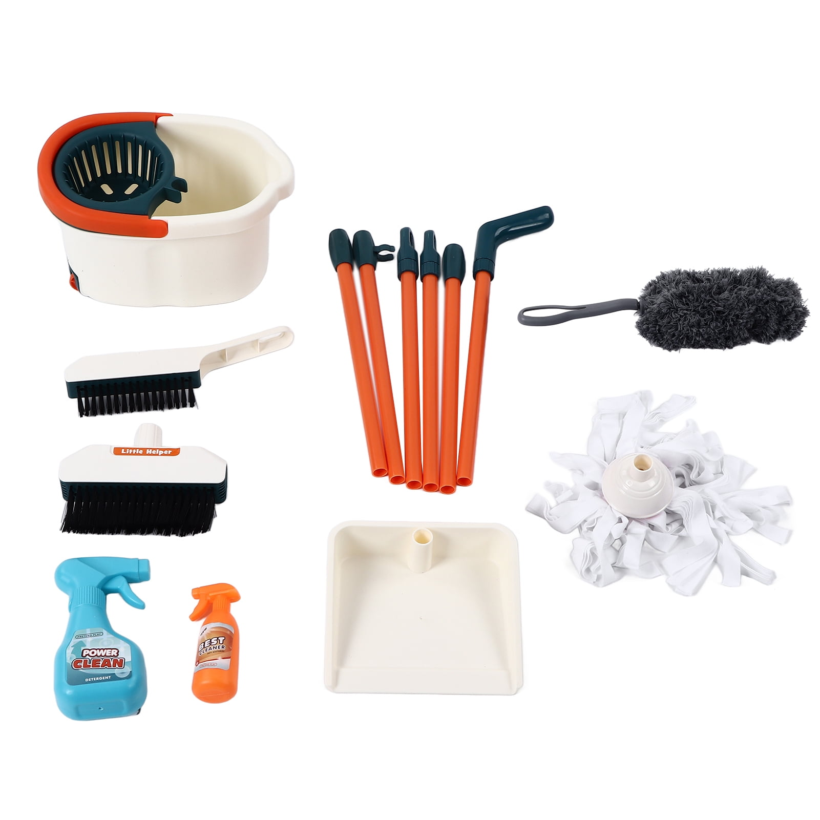 Kids Cleaning Set Detachable Broom Mop Duster Dustpan Brush Toy Pretend