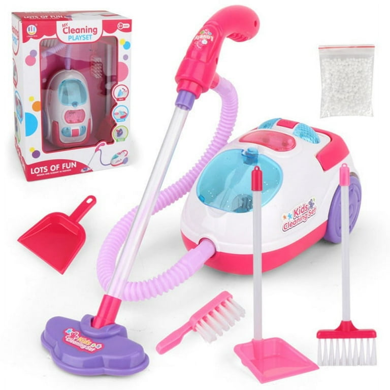 1set Cute Cleaning Trolley Toy Set For Kids, Birthday Gift Playset