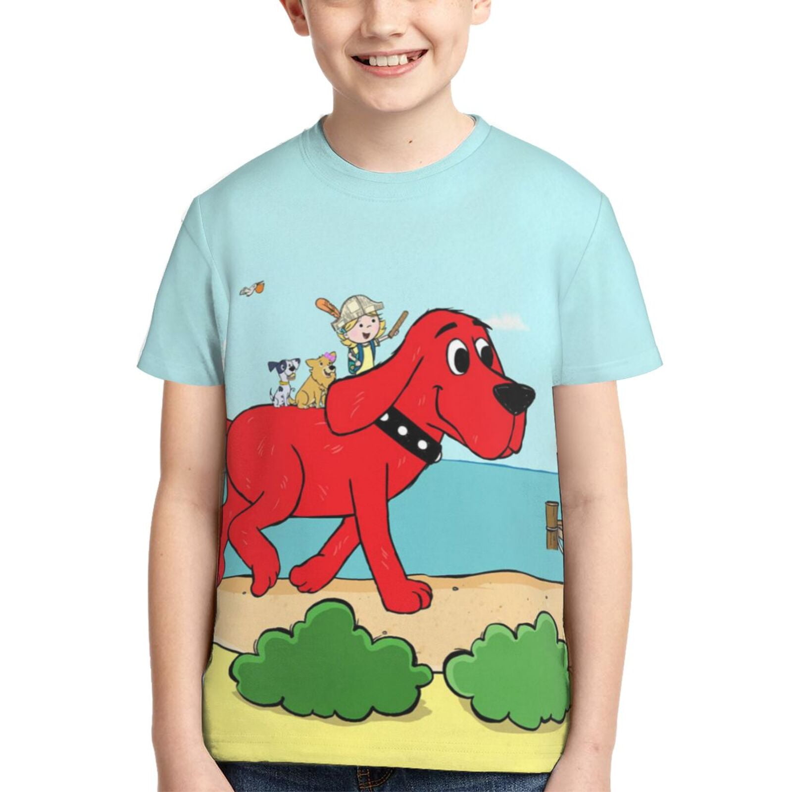 Uideazone Boys Girls 3D Graphic Printed T-Shirt Crewneck