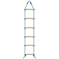 thumbnail image 1 of Kids Climbing Net with Rope, Toy for Balance, Coordination and Strength for Boys and Girls - Wooden blue and wooden, 1 of 8