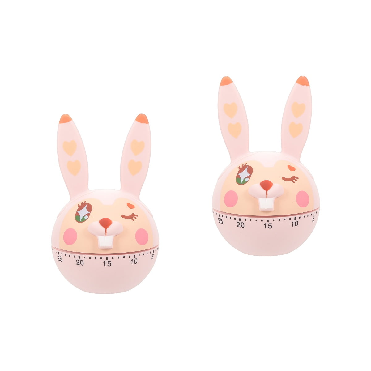 Kids Clock Set of 2 Mechanical Timing Device Children's Timer Cute Pink