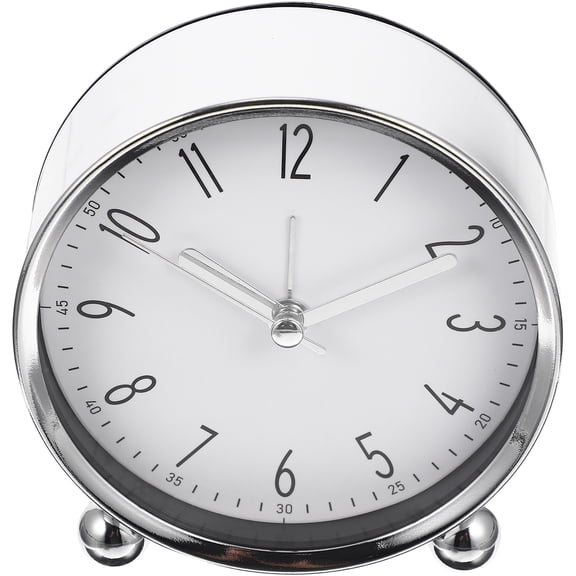 Iron and Glass Alarm Clock with Silent Movement for Home Use Multi inch