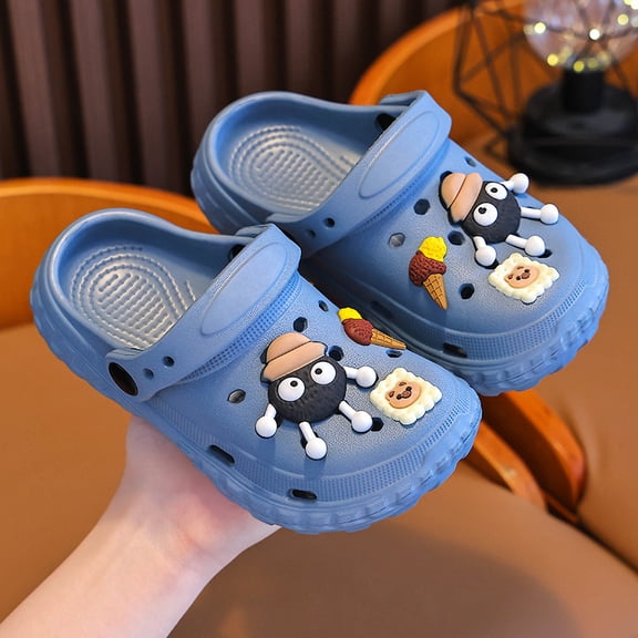 Kids Clogs Garden Shoes Girls Boys Lightweight Beach Pool Shower Slip On Toddler Slippers Cartoon Children Summer Sandals