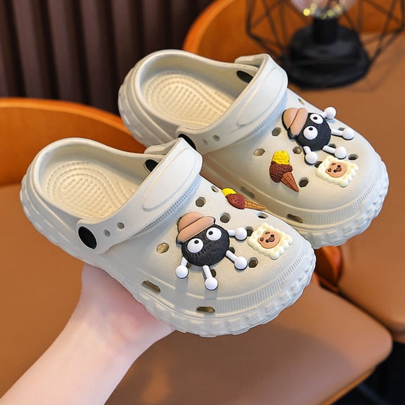 Kids Clogs Garden Shoes Girls Boys Lightweight Beach Pool Shower Slip On Toddler Slippers Cartoon Children Summer Sandals