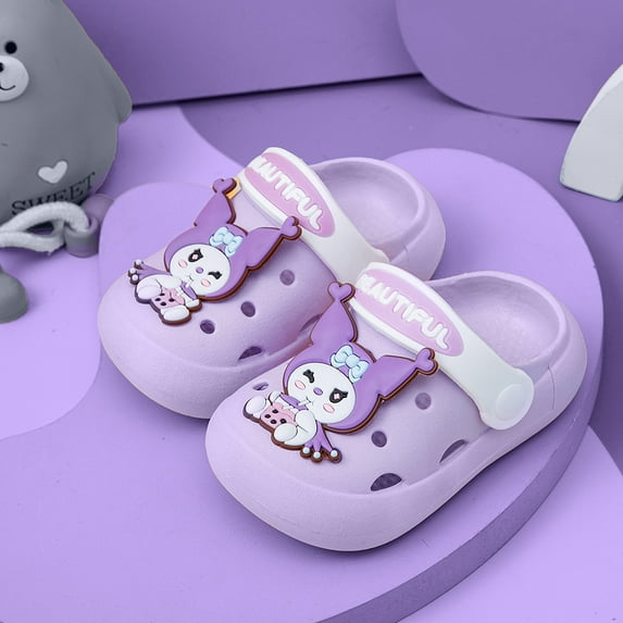 Kids Clogs Garden Shoes Girls Boys Lightweight Beach Pool Shower Slip On Toddler Slippers Cartoon Children Summer Sandals