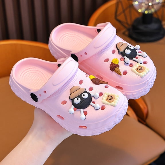 Kids Clogs Garden Shoes Girls Boys Lightweight Beach Pool Shower Slip On Toddler Slippers Cartoon Children Summer Sandals