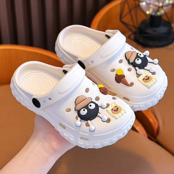 Kids Clogs Garden Shoes Girls Boys Lightweight Beach Pool Shower Slip On Toddler Slippers Cartoon Children Summer Sandals