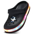 thumbnail image 1 of Kids' Clogs LED Garden Shoes Boys Girls Mules Light up Sandals Slip on Lightweight Non-slip, 1 of 6