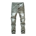 thumbnail image 1 of Kids Clothes Boys 6-7 Tween Boys Cargo Jeans Waist Tie Decor Casual Skinny Fit Elastic Waistband Kids Denim Pants with Six Pockets, 1 of 5