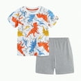 thumbnail image 1 of Kids Clothes Boys Baby 2PCS Shorts Set Spring Summer Cotton Dinosaur Print Short Sleeved Beach 6M 12M 18M 24M 3T 4T T-Shirt and Shirts & Sets Two Pieces, 1 of 6