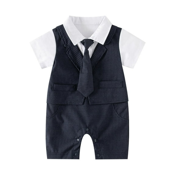 Kids Clothes Boys Bowtie Dress Shirt with Bowtie Vest Pants 4 Pieces Gentleman Wedding Outfit Baby Boy Outfit for Boys 6-9 Months