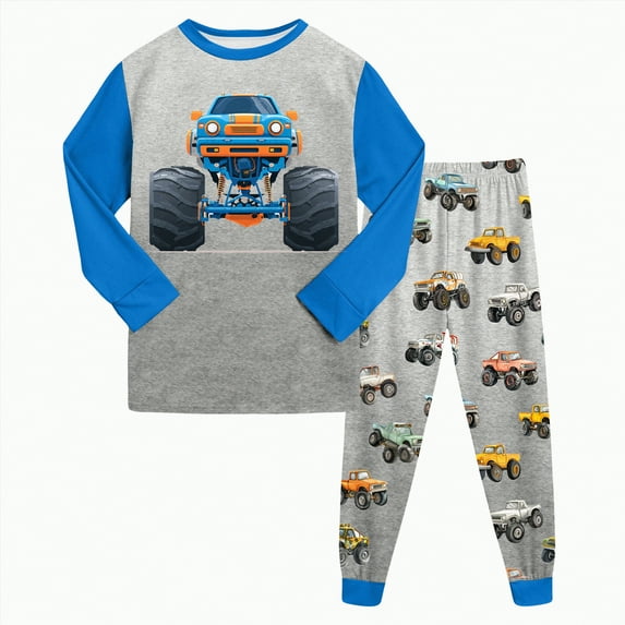 Kids Clothes Boys Fall Winter Graphic Long Sleeve Elastic Waist 6M 1T 2T 3T Everyday Outfit Set 2PCS