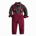 thumbnail image 1 of Kids Clothes Boys Fall/Winter Plaid Long Sleeve Elastic Waist 12 18 24 Months 2T 3T 4T Everyday Outfit Set 2 Piece, 1 of 9
