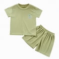 thumbnail image 1 of Kids Clothes Boys Sports Shorts Sets Spring Summer Round Neck Printed Short-sleeved Training 3 6 12 18 24 Months 3T Toddler Outfits T-Shirt Tops & Two Pieces Set, 1 of 7