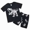 thumbnail image 1 of Kids Clothes Boys Toddler Baby Boy Set Spring Summer Cotton Elastic Print 18-24 Months 2t 3t 4t 5t 6t Tshirt Shorts T-Shirt with Solid 2Pcs Outfit Dinosaur Summer Pajamas Sleepwear Set, 1 of 7