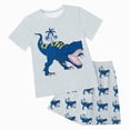 thumbnail image 1 of Kids Clothes Boys Toddler Baby Boy Set Spring Summer Cotton Elastic Print 18-24 Months 2t 3t 4t 5t 6t Tshirt Shorts T-Shirt with Solid 2Pcs Outfit Dinosaur Summer Pajamas Sleepwear Set, 1 of 4