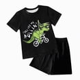 thumbnail image 1 of Kids Clothes Boys Toddler Baby Boy Set Spring Summer Cotton Elastic Print 18-24 Months 2t 3t 4t 5t 6t Tshirt Shorts T-Shirt with Solid 2Pcs Outfit Dinosaur Summer Pajamas Sleepwear Set, 1 of 4