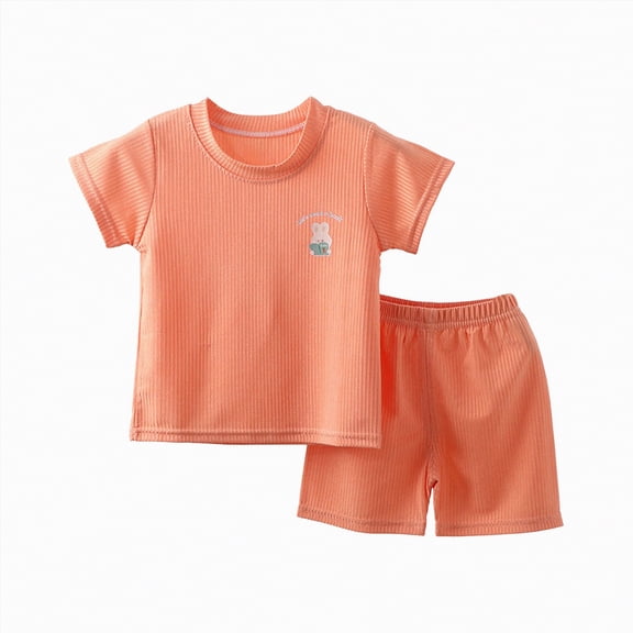 Kids Clothes Boys Toddler Baby Boy Short Pants Set Spring Summer Round Neck Print Sleeve Sports 1t 2t 3t 4t 5t 6t T-Shirt and Shorts Tees 2-Piece