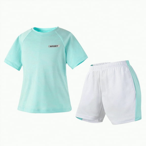 Kids Clothes Boys Toddler Baby Boy Summer Children's Elastic Printed Short-sleeved Casual 6 12 18 24Months 2T 3T Shorts Two Piece Set Tee & 2