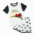 thumbnail image 1 of Kids Clothes Boys Toddler Little Boy Outfit Spring Summer Cotton Cartoon Printed Short Sleeved Casual 0 6 12 18 24 Months 2T 3T Shorts Outfits Suit Set 2-Piece, 1 of 4
