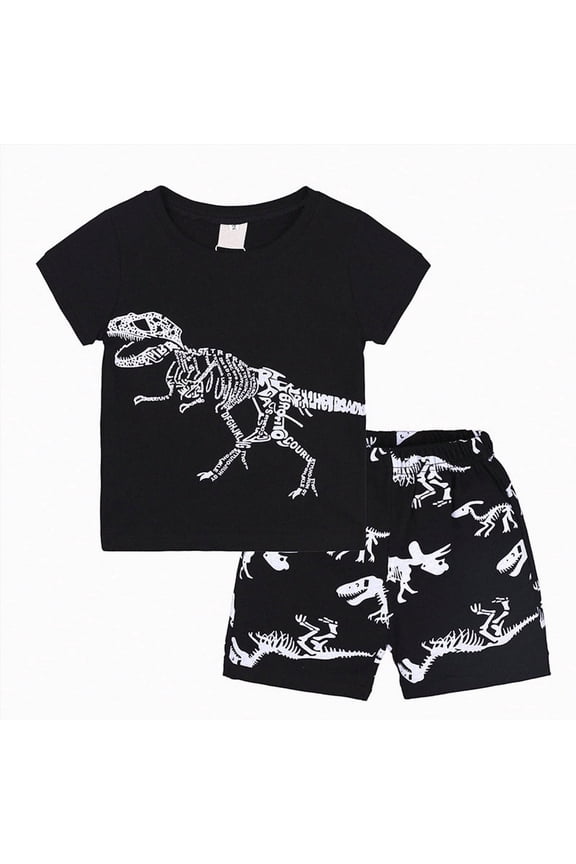 Kids Clothes Boys Toddler Outfit Sets Child Spring Summer Cotton Round Neck Print Sleeveless Basketball 1t 2t 3t 4t 5t 6t T-Shirt + Shorts T Shirt Set 2PCS