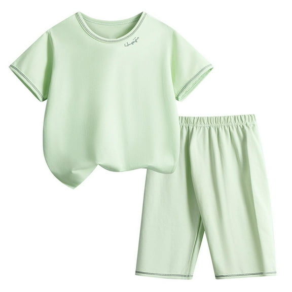 Kids Clothes Cotton Short Set Casual Outfit Summer Short Sleeve Top and Shorts 2-12Y