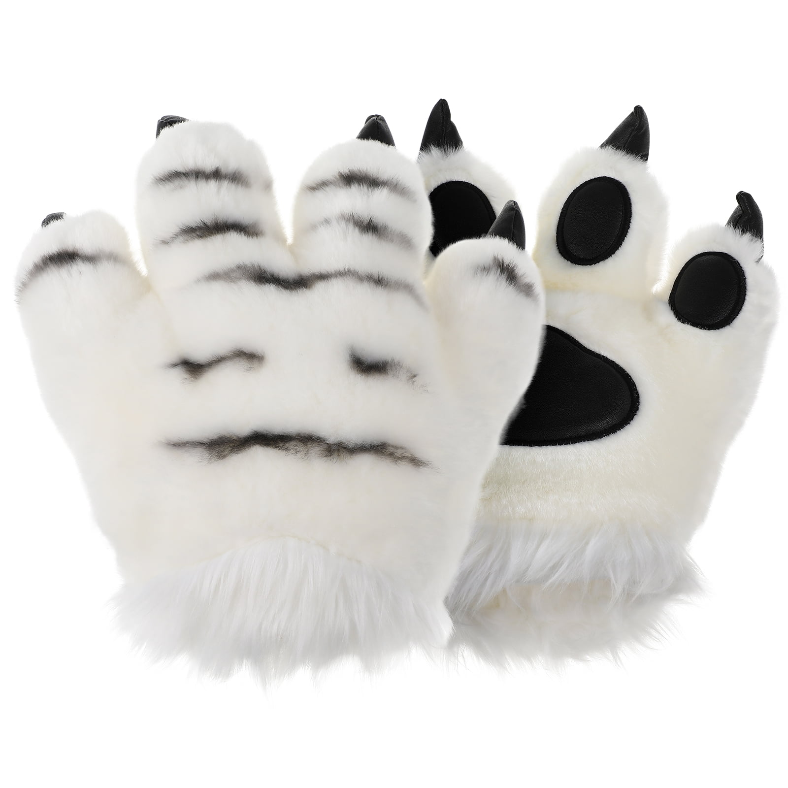 Animal Tiger Paw Plush Gloves - Fun Cosplay Accessories