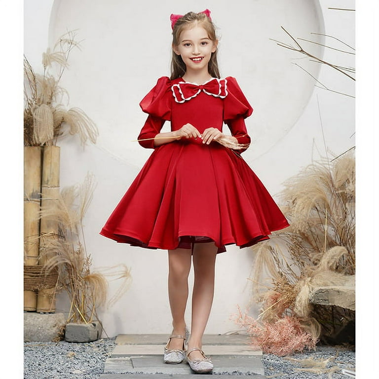 Kids Clothes Girls Ball Gown Children Wedding Teens Evening Prom Dresses Velvet Birthday Party Princess Dress 12m 14y Girls Party Dresses