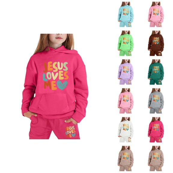 Kids Clothes Girls Clothing Sets Children's Long Sleeved Hooded Hoodie Set