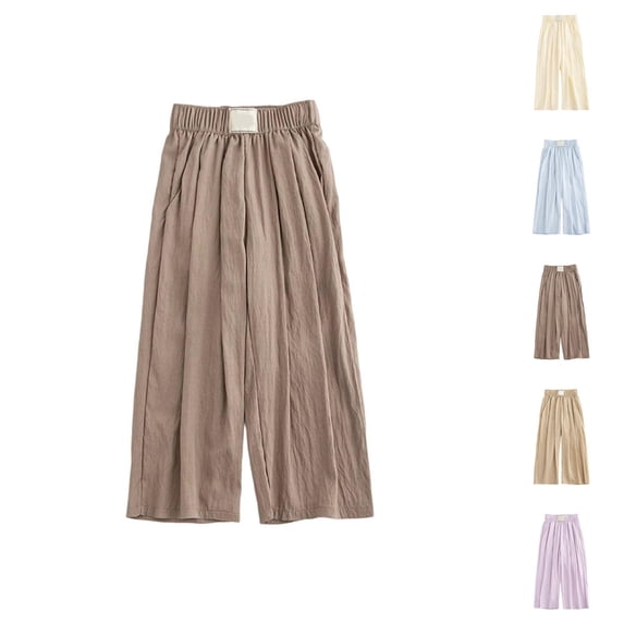 Kids Clothes Girls Pant for Girls Girls Casual Pants Wide Leg Palazzo Boho Summer Trousers For Toddler Kids Youth Comfortable Elastic Waist Lightweight Breathable