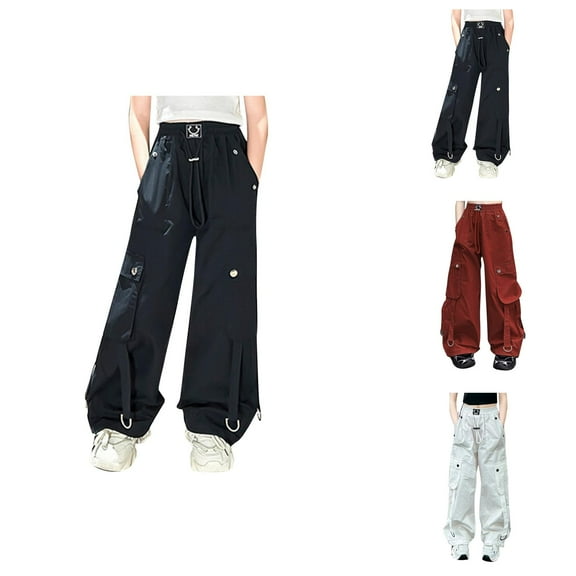 Kids Clothes Girls Pants for Girls Girl Kids' Sports Casual Pants Loose Soft Straight Leg Wide Leg Pants