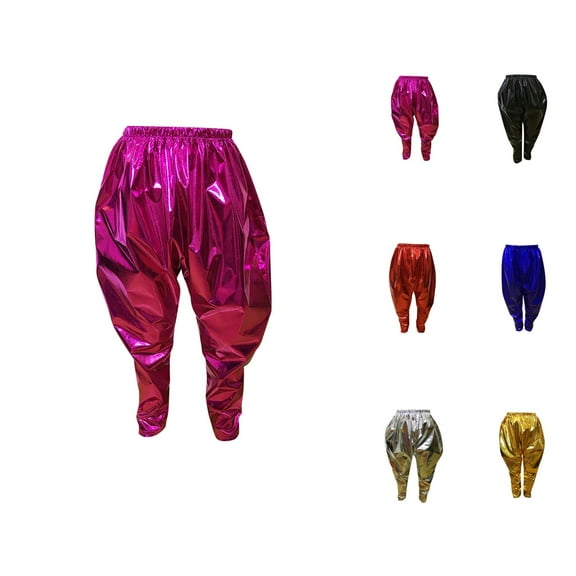 Kids Clothes Girls Pants for Girls Kids Girls Boys Metallic Harem Dance Pants Loose Fit For Modern Hop Street Dancewear