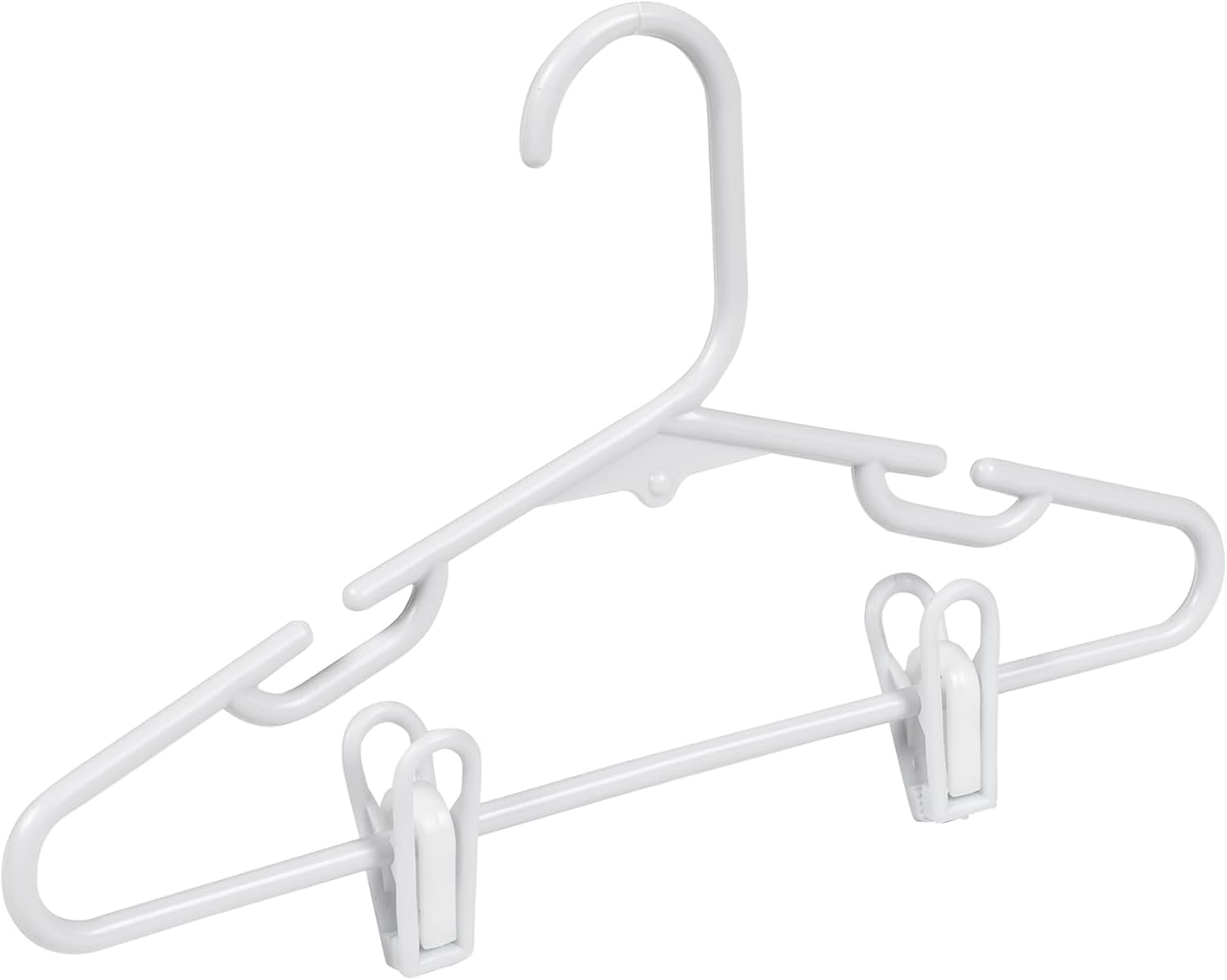 Kids Clothes Hanger, Baby Clothes Hangers with Clips, Removable Clips are Designed to Keep Bottoms and Tops Perfectly Paired, Making it Easier to Organize and Store Outfits, 18 Pack