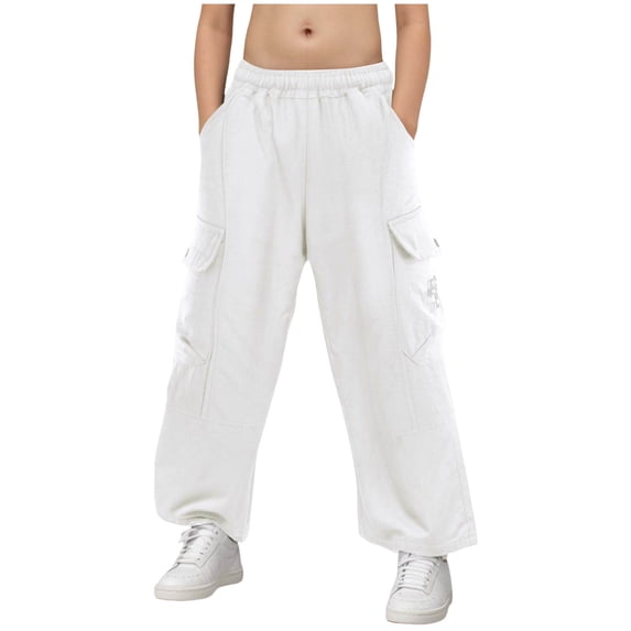 Kids Clothes Joggers For Boys Boys' School Uniform Jogger Pants, Elastic Waistband with Drawstring Closure, Stretch Twill Fabric