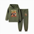 thumbnail image 1 of Kids Clothes Long Sleeve Pullover Colorblock Sweatshirt + Pants Fall Winter Outfit Set, 1 of 6